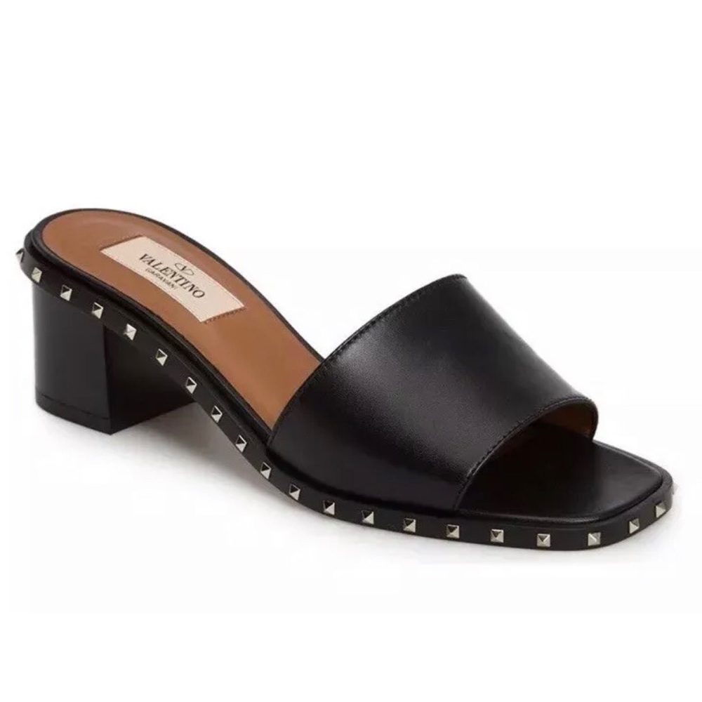 Valentino Garavani Soul Rockstud Block Heel Sz 9